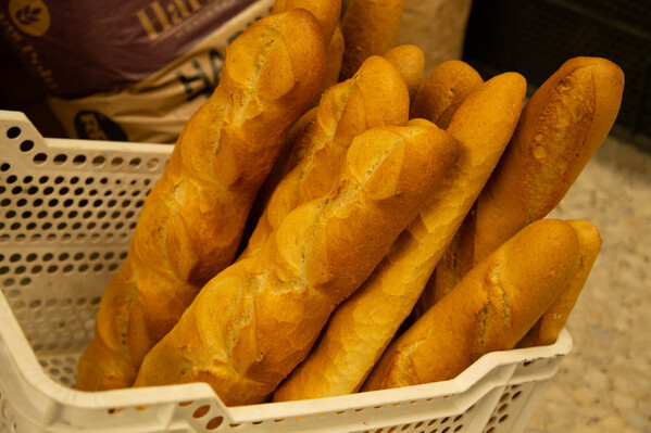 Barras de pan de horno